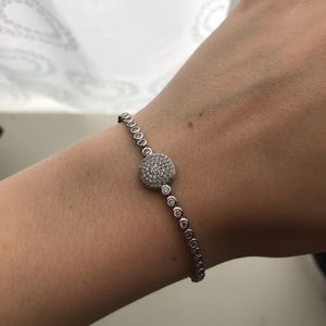 Silver sliding bracelet